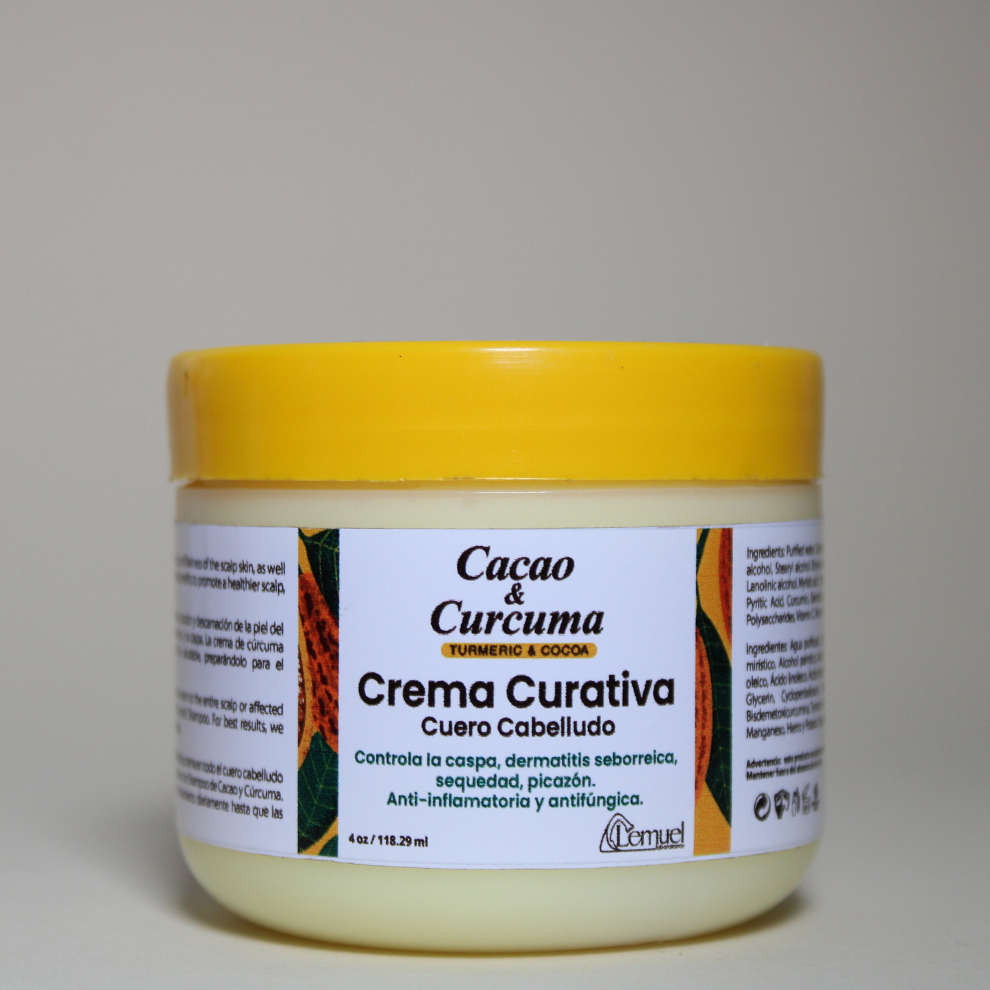 Crema Curativa Cacao y Cúrcuma