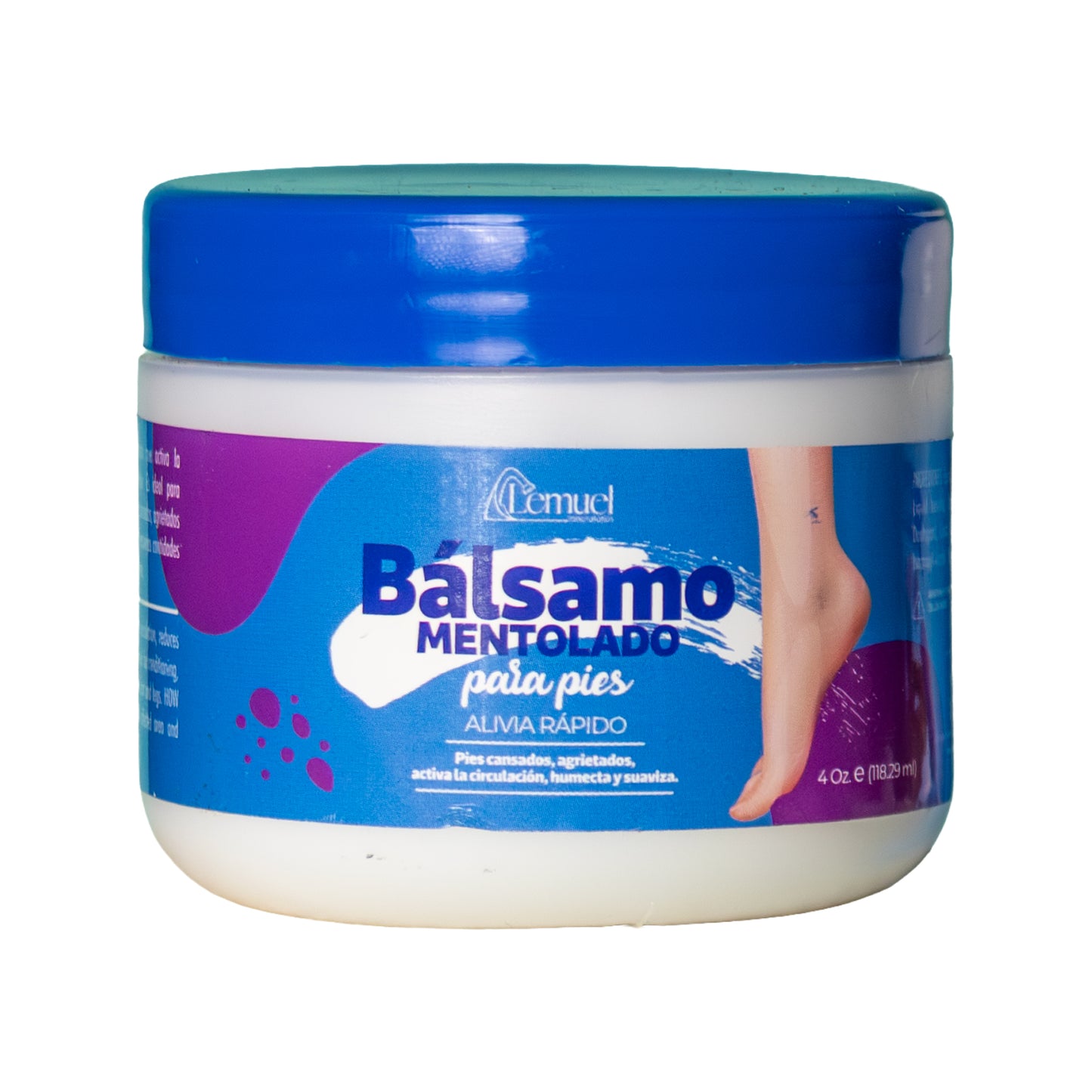 Bálsamo mentolado para pies 4 oz